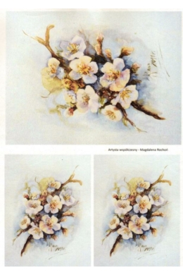 Rizspapír-virágos ág