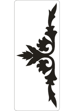 3D stencil 80x195x1 mm ST1001 nagy levél