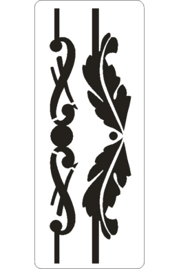 3D stencil 80x195x1 mm ST1002