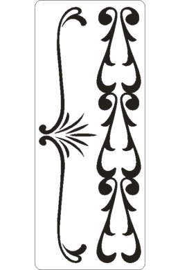 3D stencil 80x195x1 mm ST1003