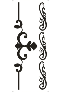 3D stencil 80x195x1 mm ST1004