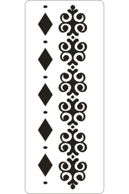 3D stencil 80x195x1 mm ST1006