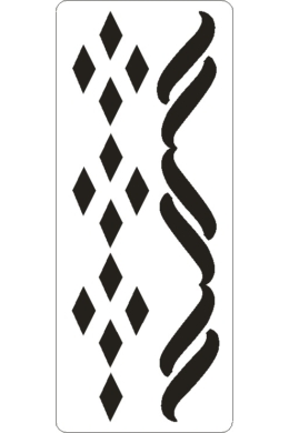 3D stencil 80x195x1 mm ST1012