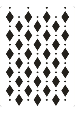 3D stencil 145x195x1 mm ST2004 rombusz pöttyökkel