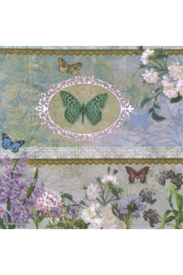 Pillangós/lepkés szalvéta 33x33 cm