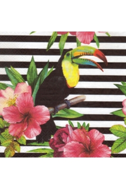 Papagájos szalvéta 33x33 cm
