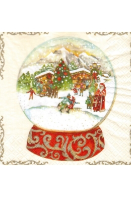 Téli sportok - szalvéta 33x33 cm 