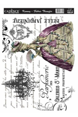 Transzfer textilre - Legyezős hölgy