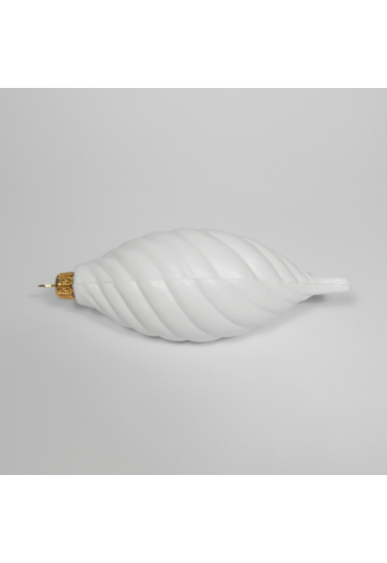 Jégcsap csavart-duci fehér műanyag 13 cm