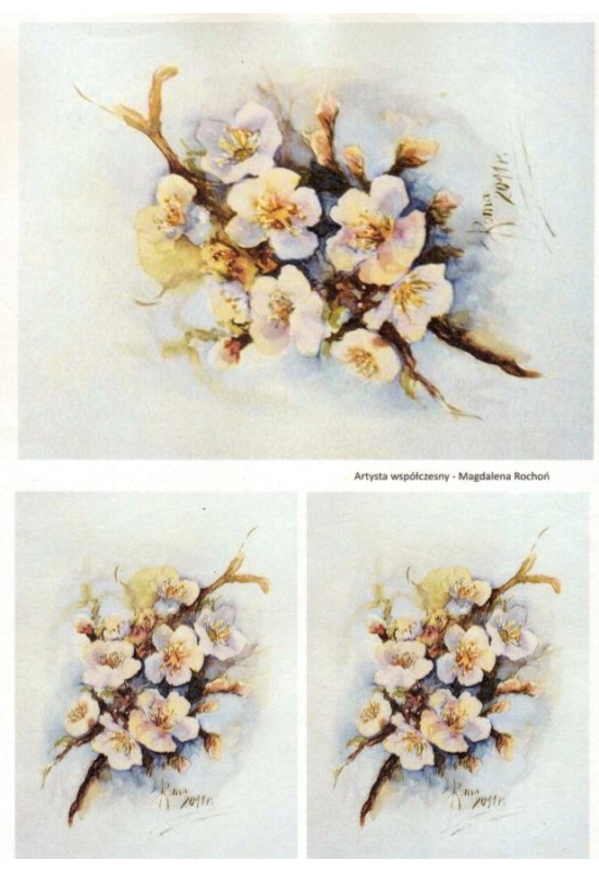 Rizspapír-virágos ág