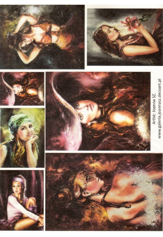 Rizspapír-Női festmények