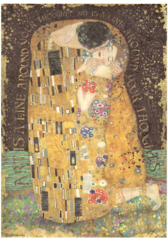 Rizspapír-Klimt kép