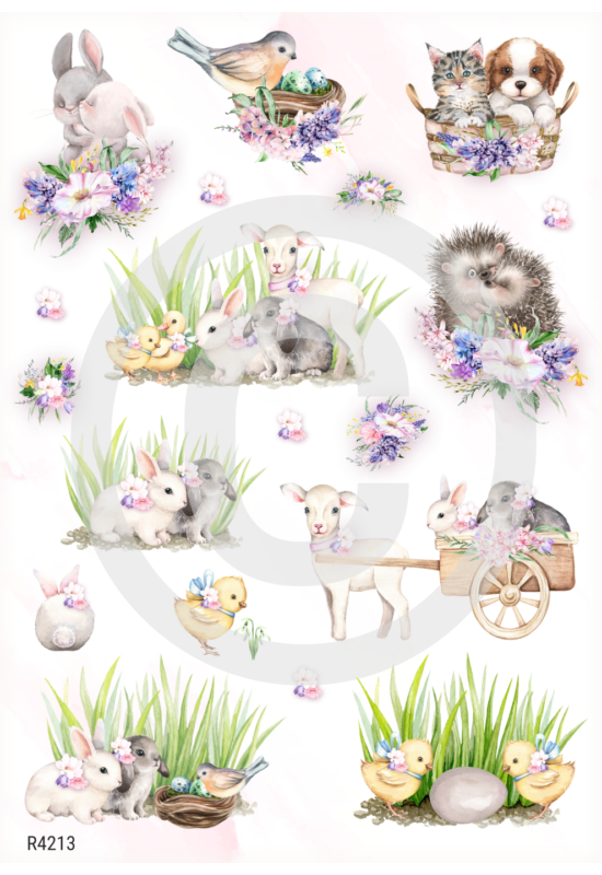 Rizspapír-húsvéti állatkák