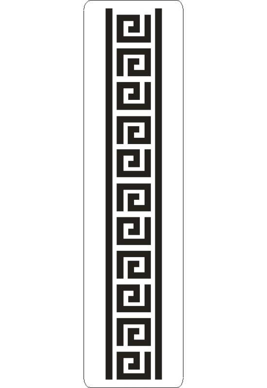 3D stencil 50x195x1 mm ST0015 görög