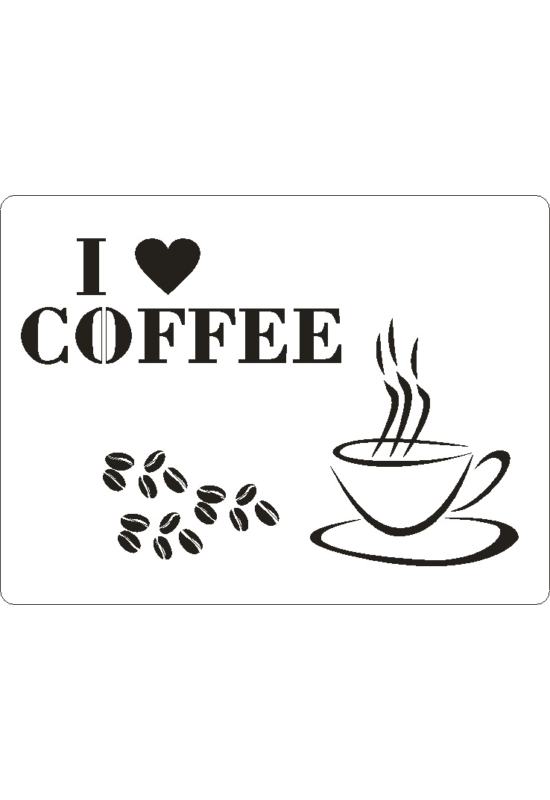 3D stencil 145x195x1 mm ST2021 coffee