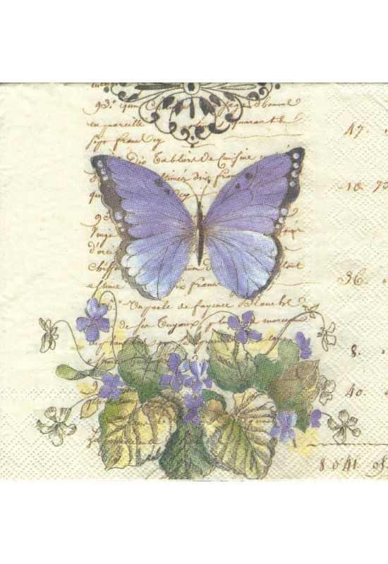 Pillangós/lepkés szalvéta 33x33 cm