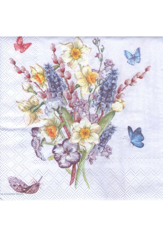 Pillangós/lepkés szalvéta 33x33 cm